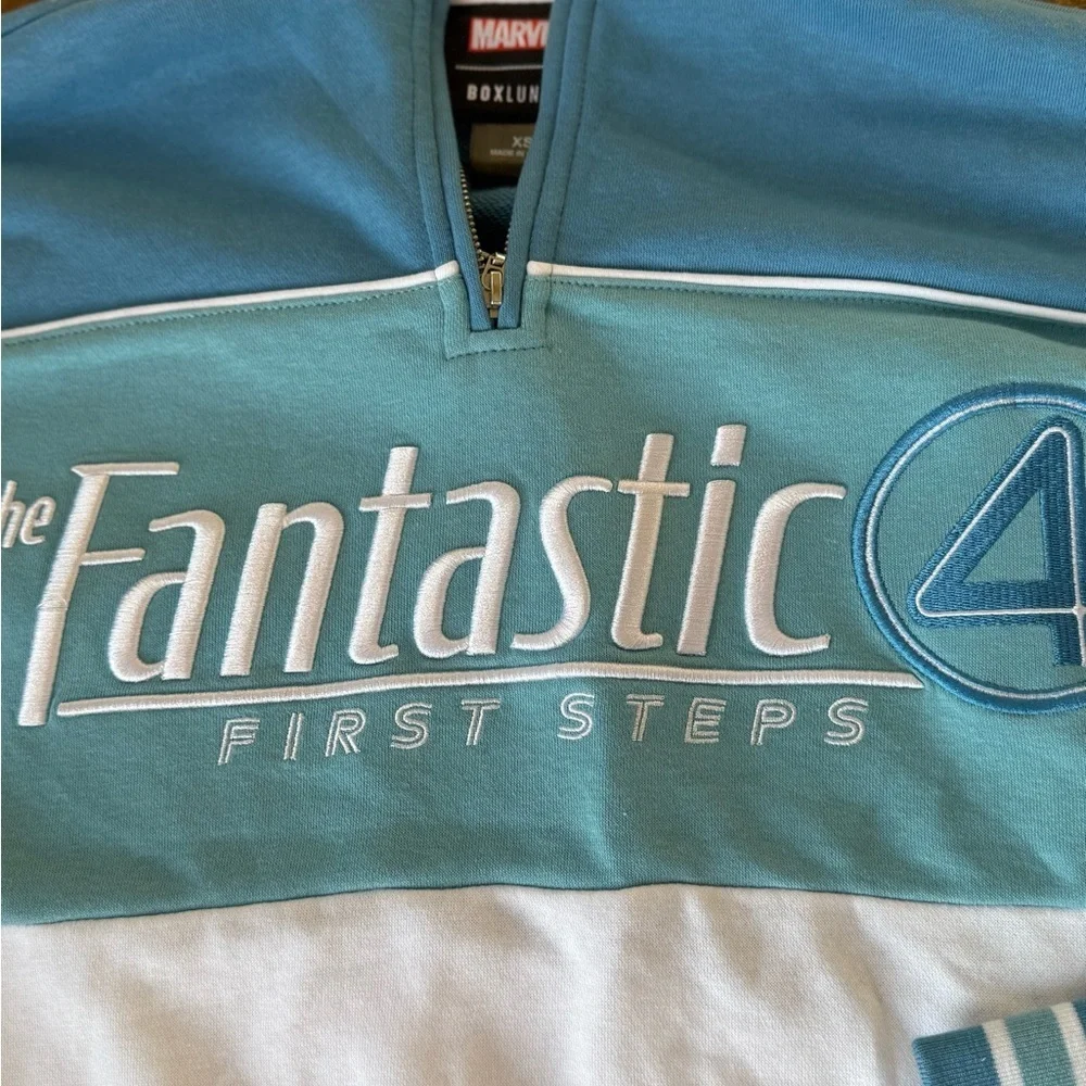 NWOT Marvel Fantastic Four: First Steps Women’s Quarter Zip Crewneck BoxLunch XS